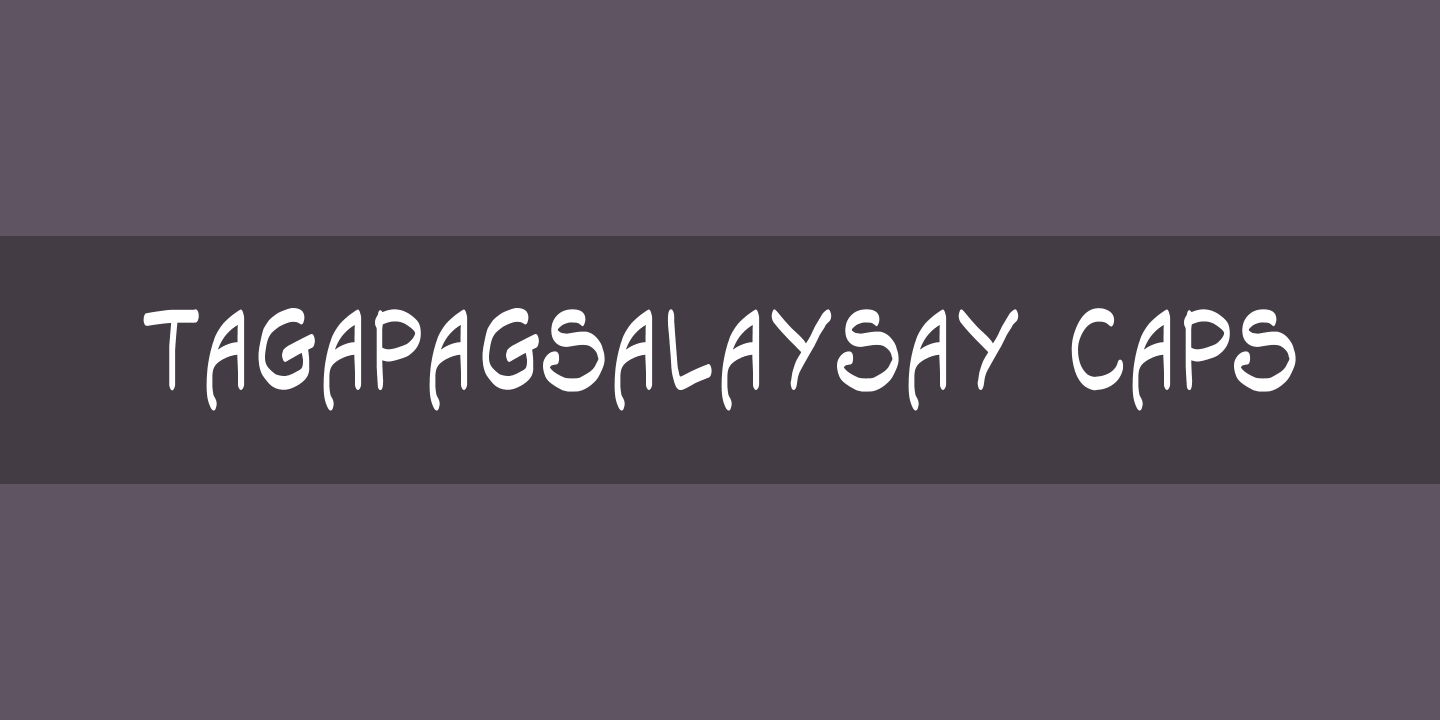 Beispiel einer Tagapagsalaysay Caps Narrator Italic-Schriftart